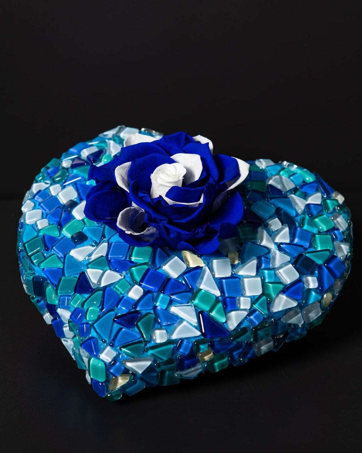 Cuore Mosaico Blu
